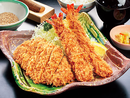 海老ロースかつ定食